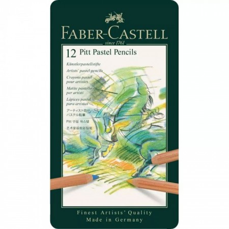 12-Pieces Pitt Pastel Pencils in Tin